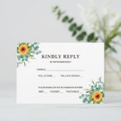 Rustikale Sonnenblumen-UAWG Einladung (Stehend Vorderseite)