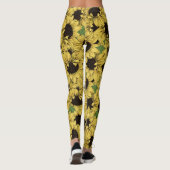 Rustikale Sonnenblumen überall in den Leggings (Rückseite)