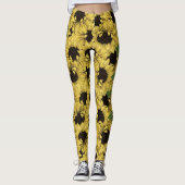 Rustikale Sonnenblumen überall in den Leggings (Vorderseite)