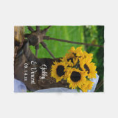 Rustikale Sonnenblumen und Fleecedecke (Vorderseite (Horizontal))