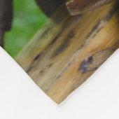 Rustikale Sonnenblumen und Fleecedecke (Ecke)