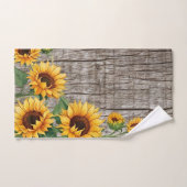 Rustikale Sonnenblumen und gewittertes graues Barn Badhandtuch Set (Handtuch)