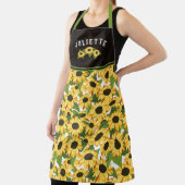 Rustikale Sonnenblumen und Holzbezeichnung Schürze (InSitu)