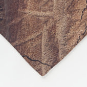 Rustikale Sonnenblumen und Holztextur Monogramm Fleecedecke (Ecke)