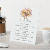 Rustikale Sonnenblumen und Karierte Erntedank Drin Sockelschild (In SItu)