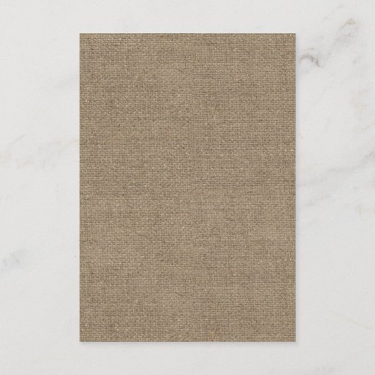 Rustikale Sonnenblumen und Lichter Burlap-Empfang Begleitkarte (Rückseite)