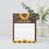 Rustikale Sonnenblumen und Lights Monogram Hochzei (Stehend Vorderseite)