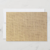 Rustikale Sonnenblumen und Mason Jar Burlap Brautp Einladung (Rückseite)