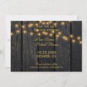 Rustikale Sonnenblumen und Rose Hochzeit Save The Date (Rückseite)