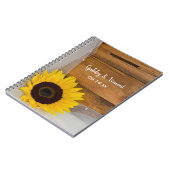 Rustikale Sonnenblumen- und Schleierhochzeit Notizblock (Linke Seite)