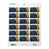 Rustikale Sonnenblumen und Slate Country-Adresse Adressaufkleber (Vorne)