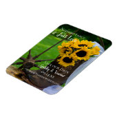 Rustikale Sonnenblumen und Stiefel heiraten das Da Magnet (Linke Seite)