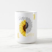 Rustikale Sonnenblumen-Wandtafel mit geteiltem Des Kaffeetasse (Mittel)