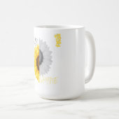 Rustikale Sonnenblumen-Wandtafel mit geteiltem Des Kaffeetasse (VorderseiteRechts)