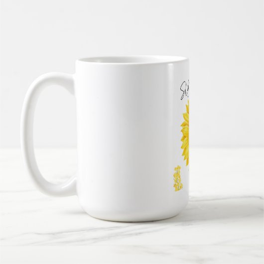 Rustikale Sonnenblumen-Wandtafel mit geteiltem Des Kaffeetasse (Links)