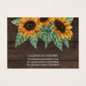 Rustikale Sonnenblumen-Watercolor-Armband-Anzeige (Rückseite)