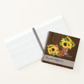 Rustikale Sonnenblumen Western BUCKET LISTE Notizblock (Innenseite)