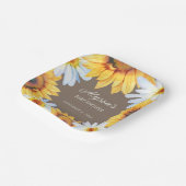 Rustikale Sonnenblumen White Daisies Brown Babydus Pappteller (Gewinkelt)