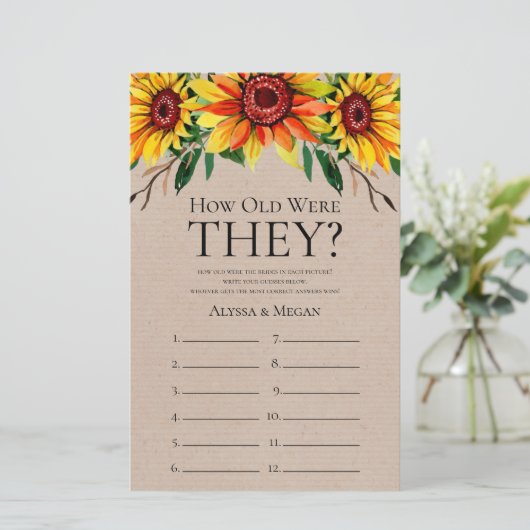 Rustikale Sonnenblumen wie alt sie waren LGBTQ (Stehend Vorderseite)