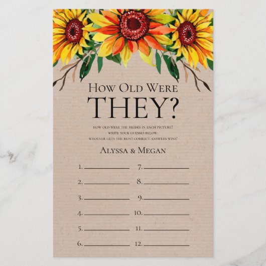 Rustikale Sonnenblumen wie alt sie waren LGBTQ (Vorderseite)