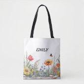 Rustikale Sonnenblumen Wildblume | Individuelle Na Tasche (Vorderseite)