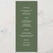 Rustikale Sonnenblumen-Wildblumen Hochzeitskarten Menükarte (Rückseite)