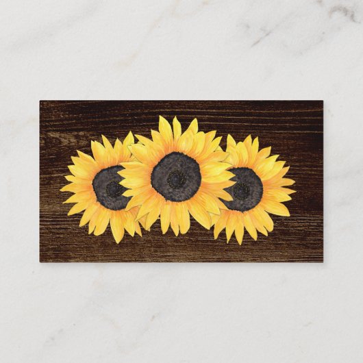 Rustikale Sonnenblumen Windeln Windeln Kinderdusch Visitenkarte (Rückseite)