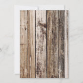 Rustikale Sonnenblumen Wood Gingham Karo Birthday Einladung (Rückseite)