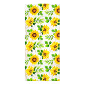 Rustikale Sonnenblumen-Wünsche für Babydusche Spie Werbekarte (Hinten)