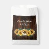 Rustikale Sonnenblumenbeutel Gastgeschenk Hochzeit Geschenktütchen (Vorderseite)