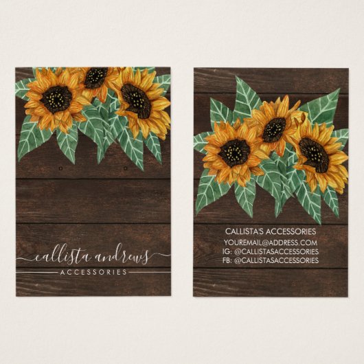 Rustikale Sonnenblumenblume (Vorne & Hinten)