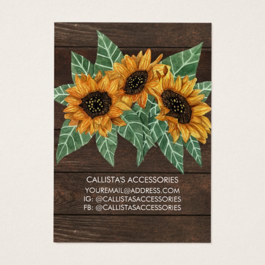 Rustikale Sonnenblumenblume (Rückseite)