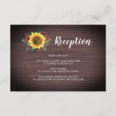 Rustikale Sonnenblumenblume Begleitkarte (Vorderseite)