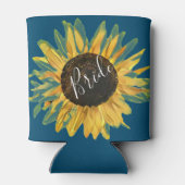 Rustikale Sonnenblumenbraut Dosenkühler (Rückseite)