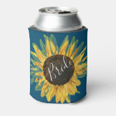 Rustikale Sonnenblumenbraut Dosenkühler (Kanne Rückseite)