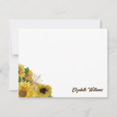 Rustikale Sonnenblumencreme Mitteilungskarte (Vorderseite)