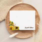 Rustikale Sonnenblumencreme Mitteilungskarte