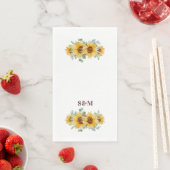 Rustikale Sonnenblumencreme Serviette (Beispiel)