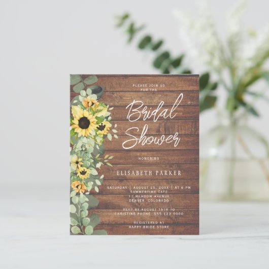 Rustikale Sonnenblumendusche (Stehend Vorderseite)