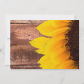 Rustikale Sonnenblumendusche Einladung (Rückseite)