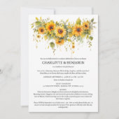 Rustikale Sonnenblumendusche Einladung (Vorderseite)