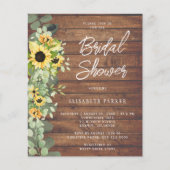 Rustikale Sonnenblumendusche Flyer (Vorne)