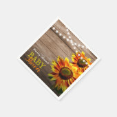 Rustikale Sonnenblumendusche Serviette (Ecke)