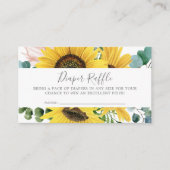 Rustikale Sonnenblumendusche Windelwanne Windelwan Begleitkarte (Vorderseite)