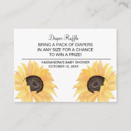 Rustikale Sonnenblumendusche Windelwanne Windelwan Begleitkarte