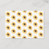 Rustikale Sonnenblumendusche Windelwanne Windelwan Begleitkarte (Rückseite)