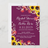 Rustikale Sonnenblumenfallen-Brautparty-Karten Einladung (Vorderseite)