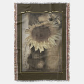 Rustikale Sonnenblumenfarm Decke (Vorderseite Vertikal)