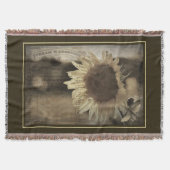 Rustikale Sonnenblumenfarm Decke (Vorderseite)