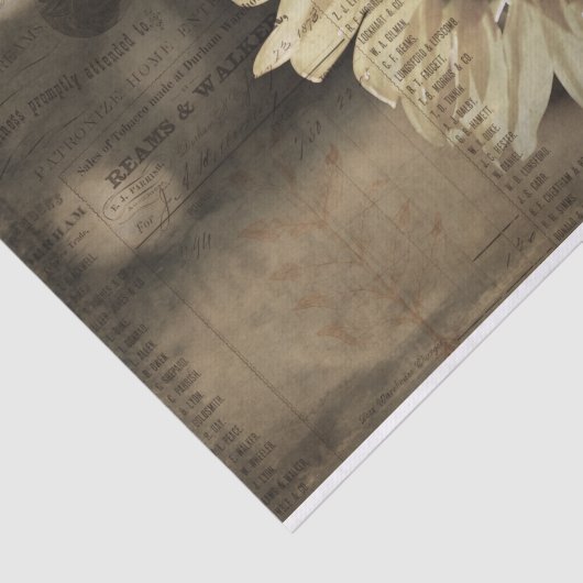 Rustikale Sonnenblumenfarm Ephemera Decoupage Seidenpapier (Ausschnitt)